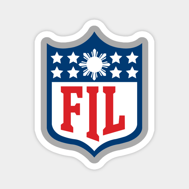 FIL Filipino NFL Crest Logo by AiReal Apparel Magnet by airealapparel