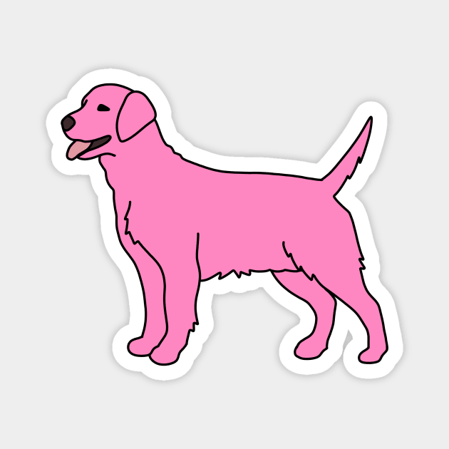 Pink Labrador Magnet by Kelly Louise Art