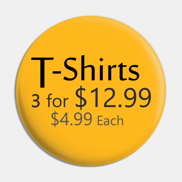 T-Shirt Advertisement Pin by FalconArt