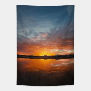 tranquil evening scene Tapestry