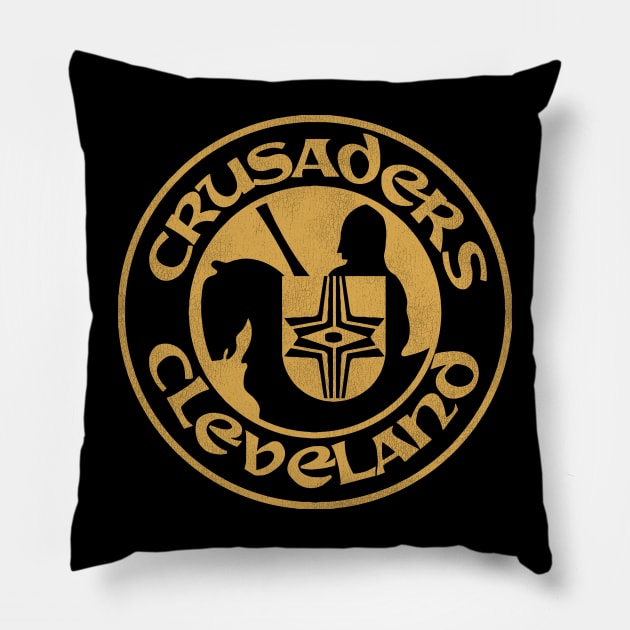 Defunct Cleveland Crusaders Hockey Team Pillow by Defunctland