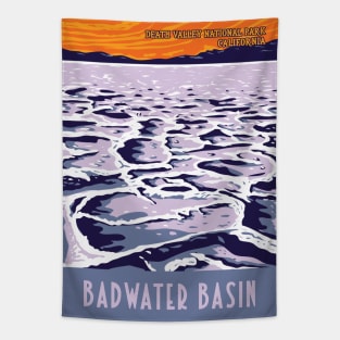 WPA Poster of Badwater Basin in Death Valley National Park, Inyo County, California, USA Tapestry