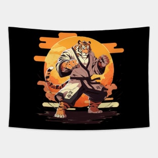 karate tiger Tapestry