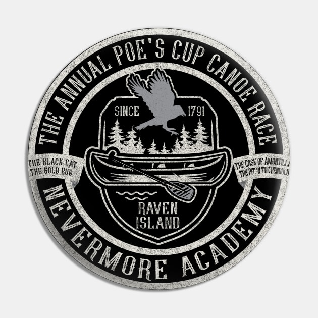 Poe's Cup Canoe Race Nevermore Academy Pin by Alema Art