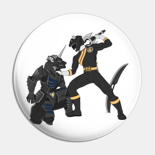 Black rangers x godzilla Pin