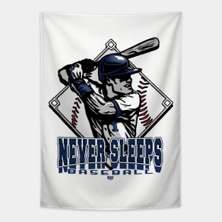 Never Sleeps Forever Baseball Diamond Tapestry