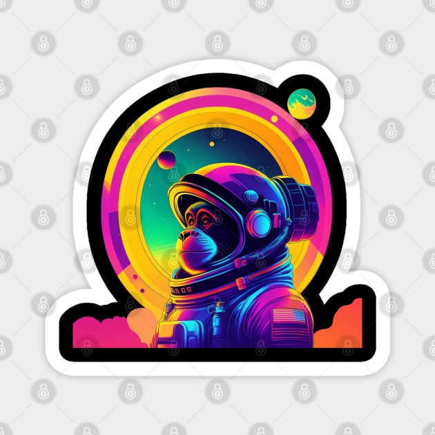 Monkey Astronaut Magnet by Artevak