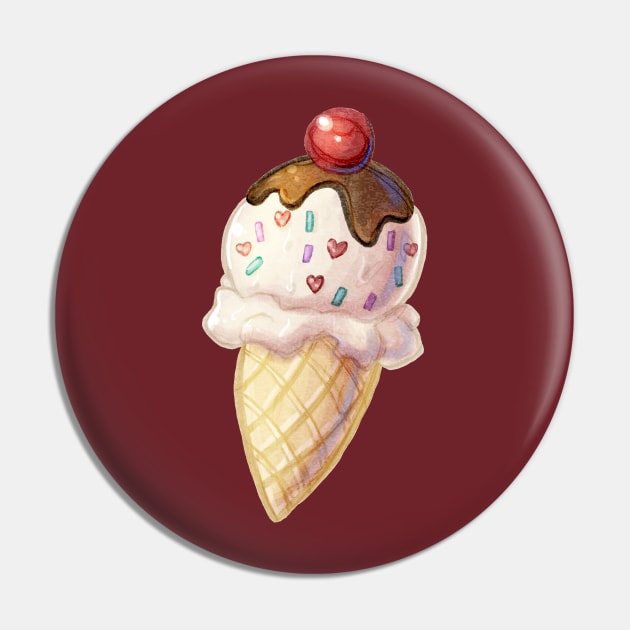 Cute Icecream Cone Pin by saradaboru