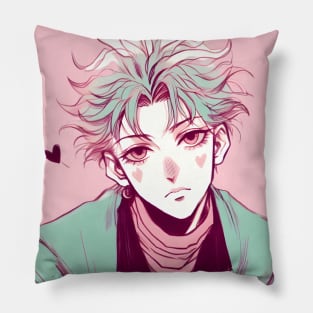 Anime Wonderland: Whimsical Art Prints Featuring Manga-Inspired Designs for Otaku Bliss! Pillow