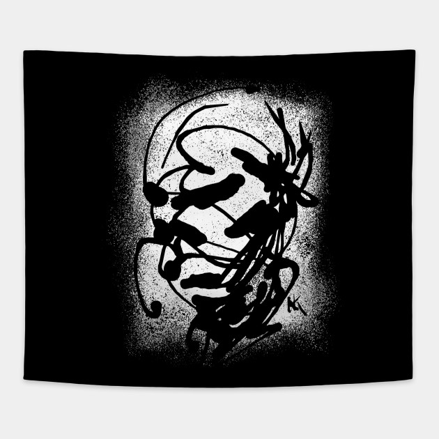 Samurai Vintage Minimal Abstract Ink