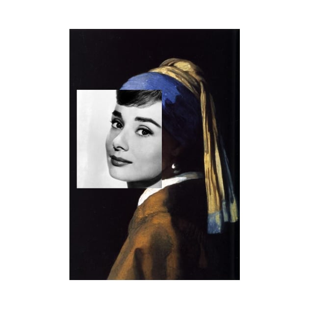 Girl With A Pearl Earring Audrey Hepburn Art by Paskwaleeno