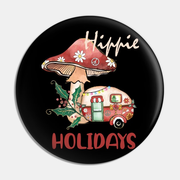 Hippie Holidays Christmas Pin by Fun Planet