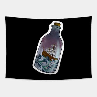 Ship Bottle Ocean Sea Love Sticker Art 3D Pirate Tapestry