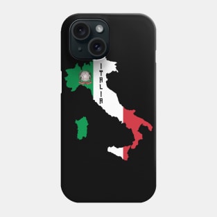 Italy flag & map Phone Case