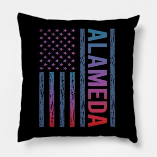 Blue Red Flag - Alameda Pillow