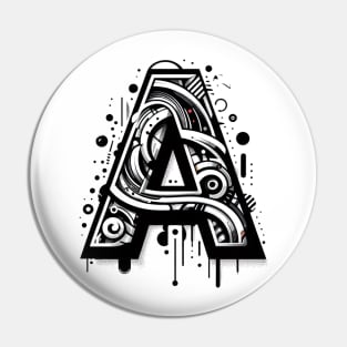 Letter A design graffity style Pin