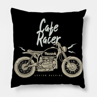 Cafe Racer Custom Bike Motorcycle Biker Pillow