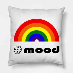 Rainbow mood - hashtag. Pillow