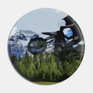 Mountain View Racer - Mount Robson Motocross Rider Pin