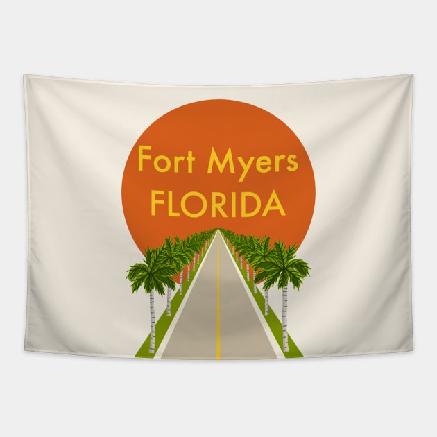 Fort Myers Florida Tapestry by Obstinate and Literate