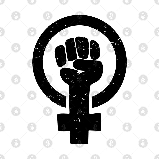 Feminist Raised Fist - Distressed by FeministShirts