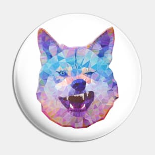 rainbow wolf Pin