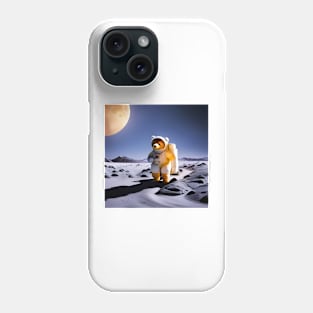 Teddy in a Space suit on the Moon Phone Case