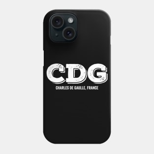 CDG Charles de Gaulle France Airport Code Phone Case