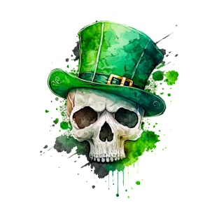 St Patrick's Day Skull, Ireland, Irish, Lucky, Irish Pride, Saint Patrick's T-Shirt