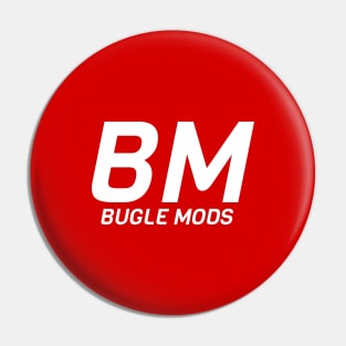 Bugle Mods Logo (White) Pin