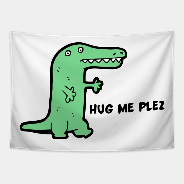 Crocodile hug me plez? Tapestry by The Bunga