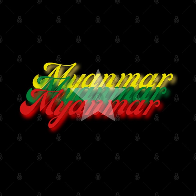 I stand with Myanmar - Flag colors by Try It