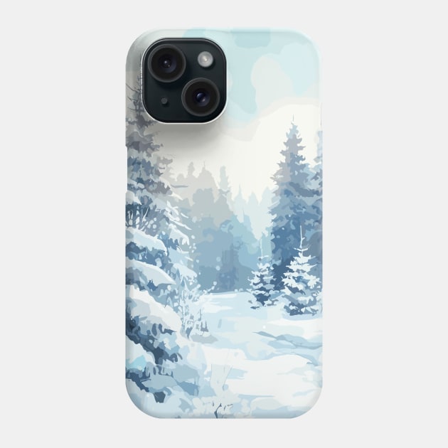 Winter Forest Phone Case by Siha Arts