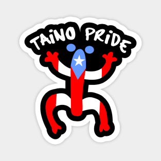 Puerto Rico Taino Pride Coqui Boricua Flag Magnet