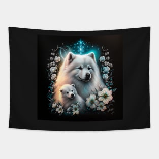 Samoyed Family Tapestry