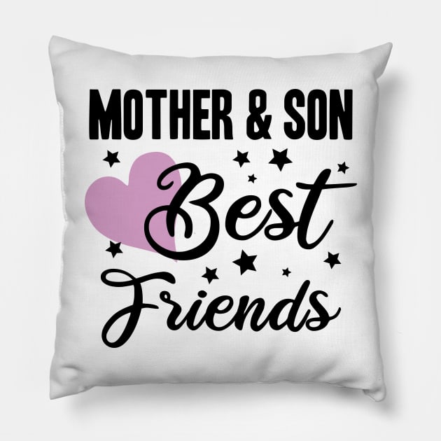 mother and son best friends - international friendship day Pillow by artdise