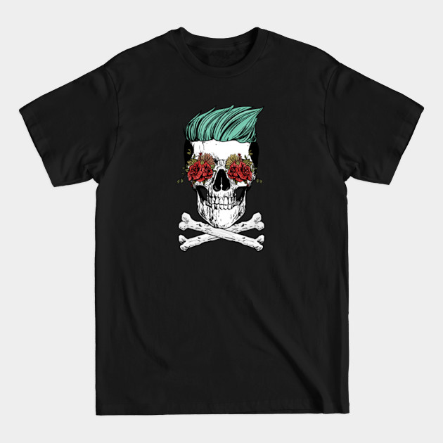 Disover Cool Floral Skull_Creepy Halloween - Skull With Flowers - T-Shirt