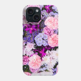 Beautiful Pink Floral Pattern with Roses Phone Case