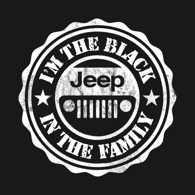 I'm The Black In The Family Jeep Vintage Jeep men/women/kid Jeep by Oska Like