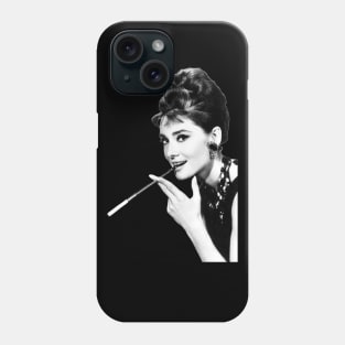 Audrey Hepburn Smokes Phone Case