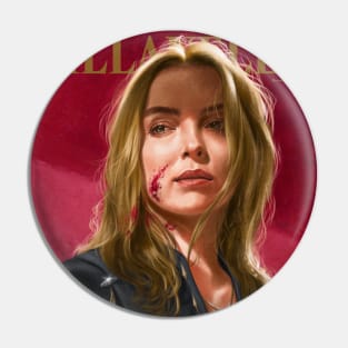 Villanelle Painted Portrait Pin