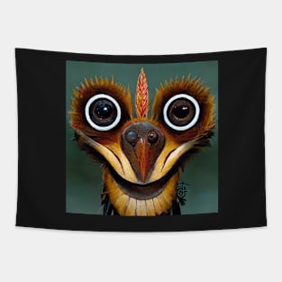 Big Eyed Hoatzin Bird Native Art Tapestry