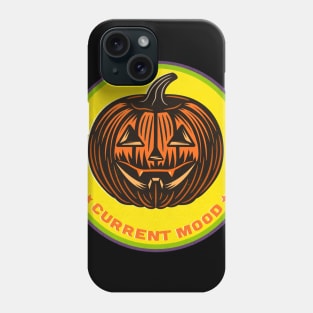 Current Mood Halloween Jack O Lantern Distressed Badge Phone Case