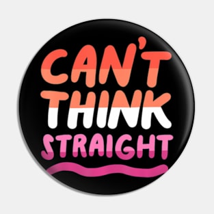 Straight Lesbian Orange Pink LGBTQ Pride Flag Pin