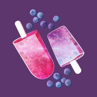 Blueberry Ice Cream Popsicles T-Shirt