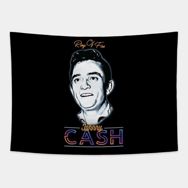 Johnny Cash - Ring of Fire Tapestry by armando1965