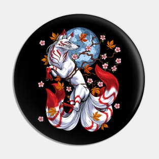 Kitsune Japanese Fox Pin