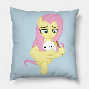 Fluttershy brushing Angel Pillow