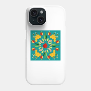 Yomim Noraim - teal print Phone Case