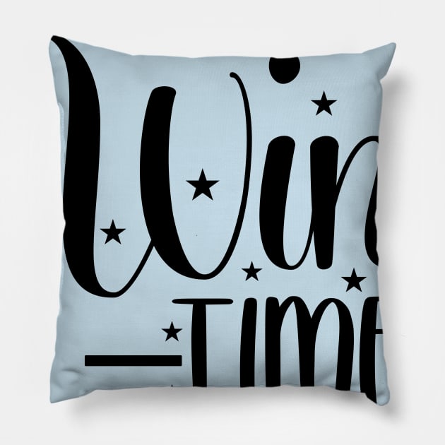 Wine time - Christmas Gift Idea Pillow by Designerabhijit